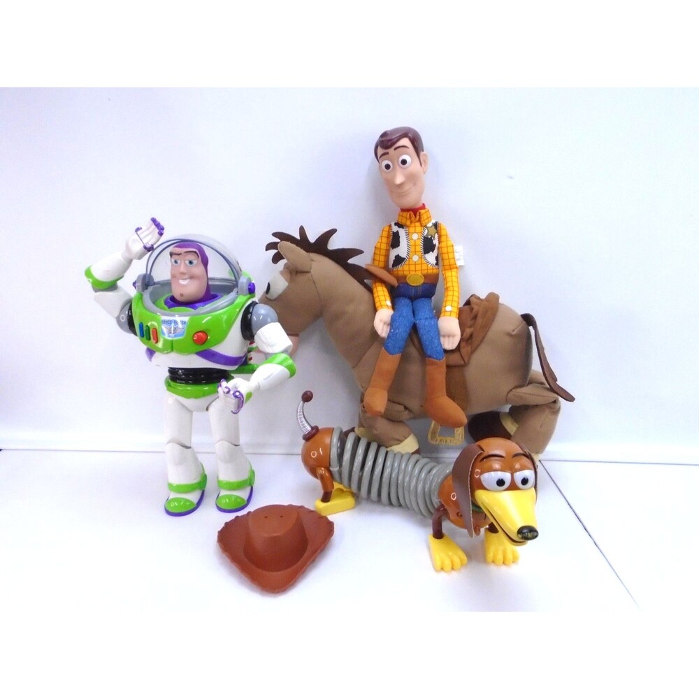 Toy Story Pixar Disney Store Exclusive Buzz Lightyear Bullseye Slinky Dog Woody